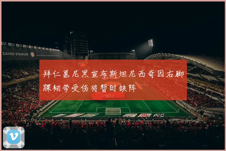 拜仁慕尼黑宣布斯坦尼西奇因右脚踝韧带受伤将暂时缺阵