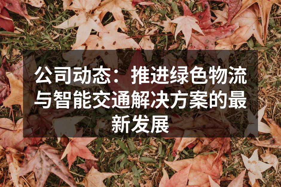 电动货车在城市配送中
