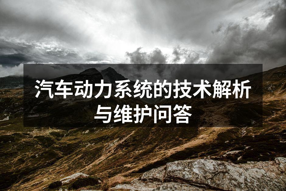 汽车动力系统示意图